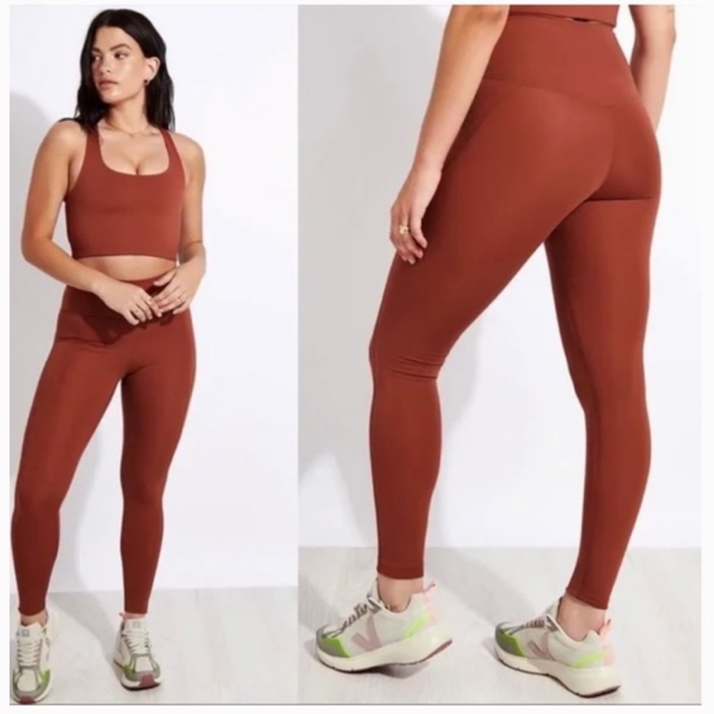 Girlfriend Collective Terracotta High-Waisted Leggings